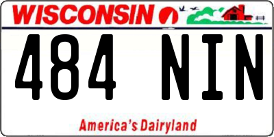 WI license plate 484NIN