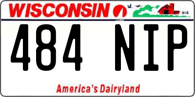 WI license plate 484NIP