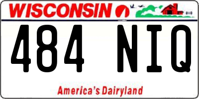 WI license plate 484NIQ