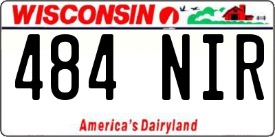 WI license plate 484NIR