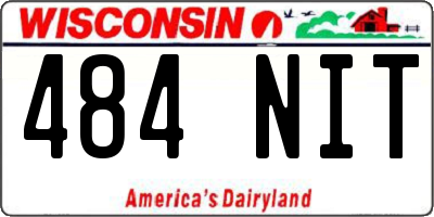 WI license plate 484NIT