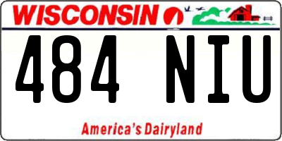 WI license plate 484NIU