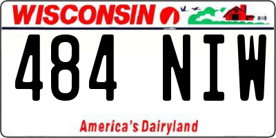 WI license plate 484NIW
