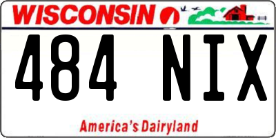 WI license plate 484NIX