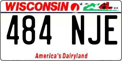 WI license plate 484NJE