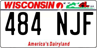 WI license plate 484NJF