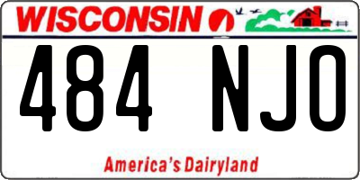 WI license plate 484NJO