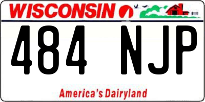 WI license plate 484NJP