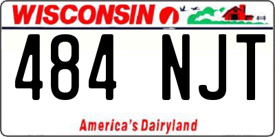 WI license plate 484NJT