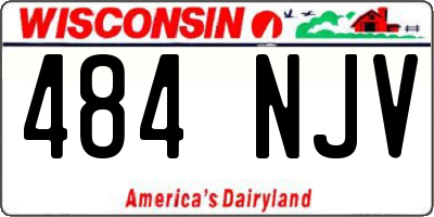WI license plate 484NJV
