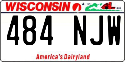 WI license plate 484NJW