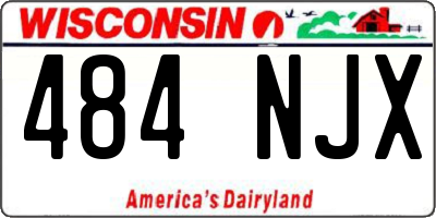 WI license plate 484NJX