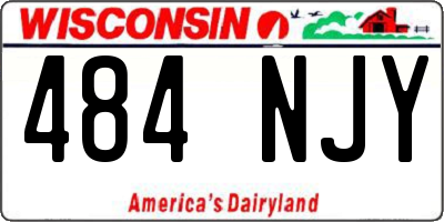 WI license plate 484NJY