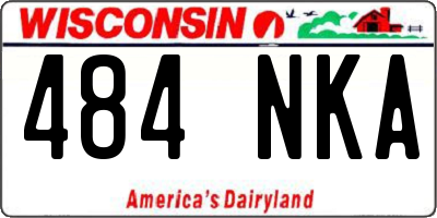 WI license plate 484NKA