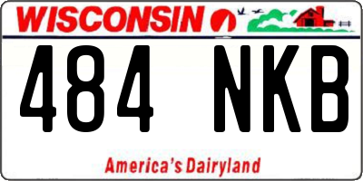 WI license plate 484NKB