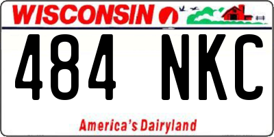 WI license plate 484NKC
