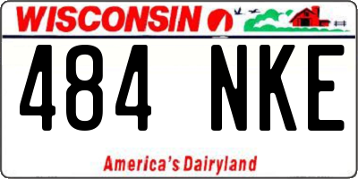 WI license plate 484NKE