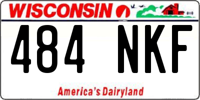 WI license plate 484NKF