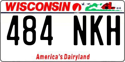 WI license plate 484NKH
