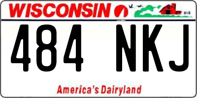 WI license plate 484NKJ