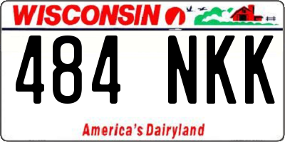 WI license plate 484NKK