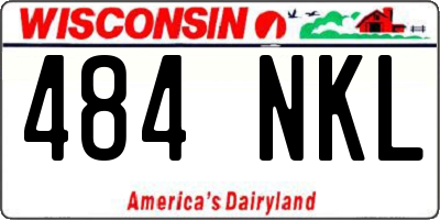WI license plate 484NKL