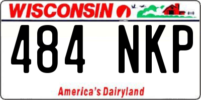 WI license plate 484NKP