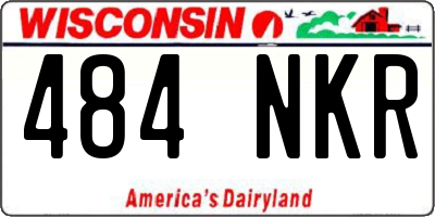 WI license plate 484NKR