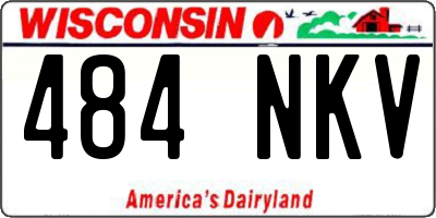 WI license plate 484NKV