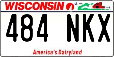 WI license plate 484NKX