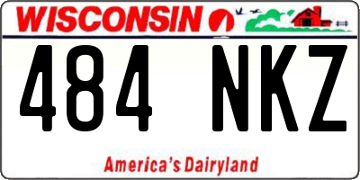WI license plate 484NKZ