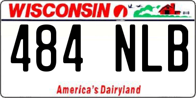 WI license plate 484NLB