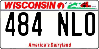 WI license plate 484NLO
