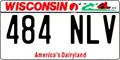 WI license plate 484NLV