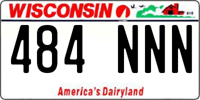 WI license plate 484NNN