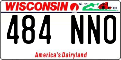 WI license plate 484NNO