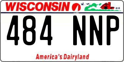 WI license plate 484NNP