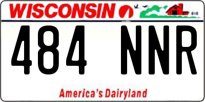 WI license plate 484NNR