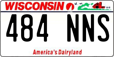 WI license plate 484NNS