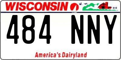WI license plate 484NNY