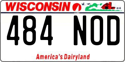 WI license plate 484NOD