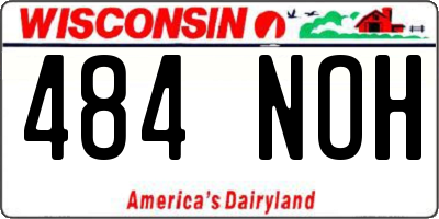 WI license plate 484NOH