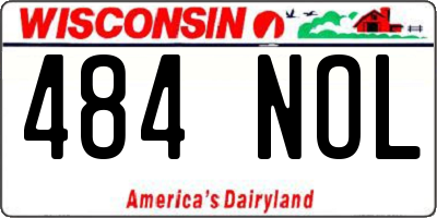 WI license plate 484NOL