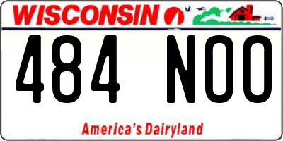 WI license plate 484NOO