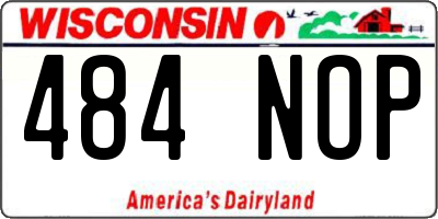 WI license plate 484NOP