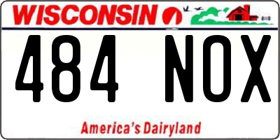 WI license plate 484NOX
