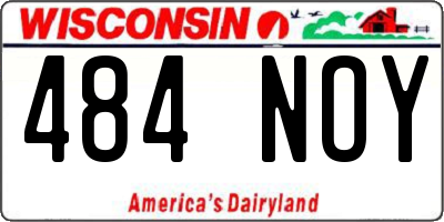 WI license plate 484NOY