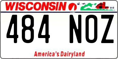 WI license plate 484NOZ