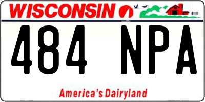 WI license plate 484NPA