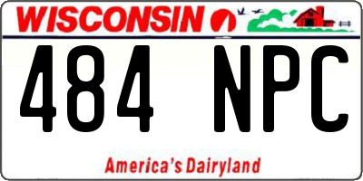 WI license plate 484NPC
